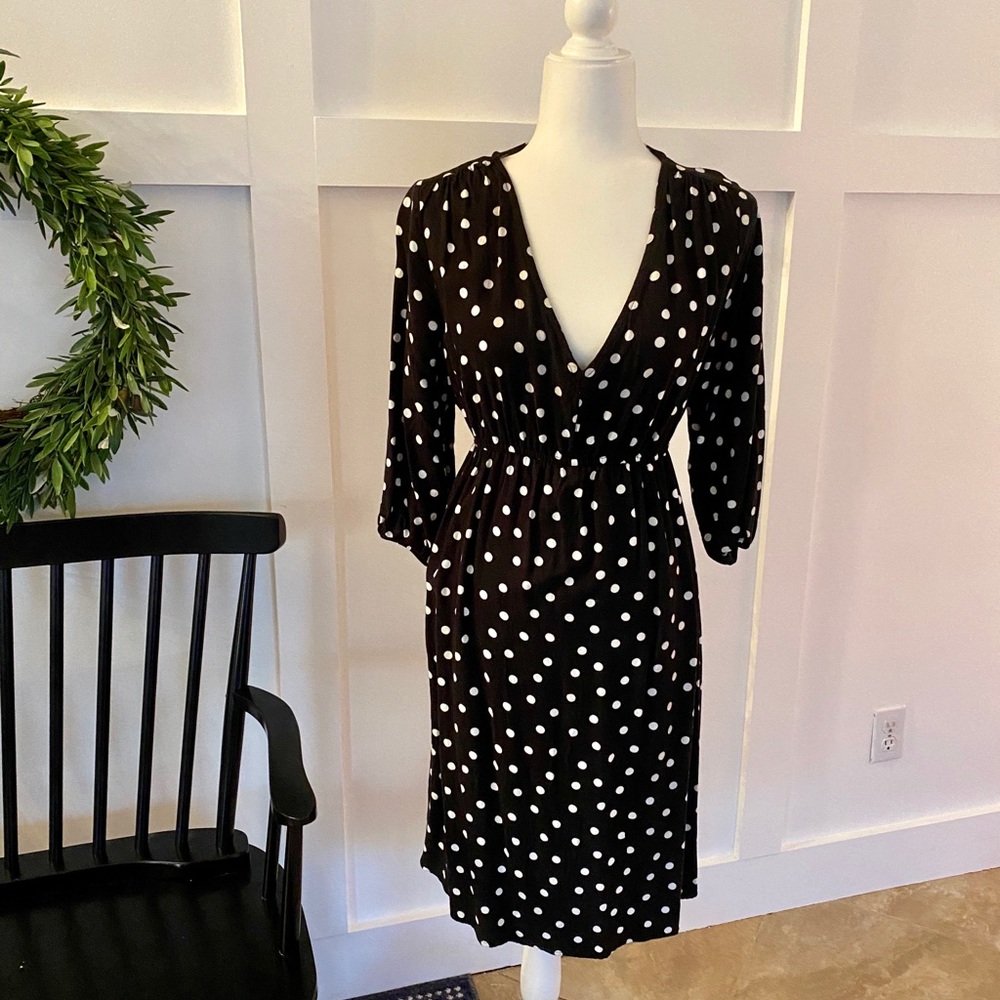 *SOLD* Isabel Maternity Polka Dot Dress Small - Picture 1 of 9